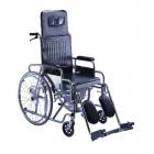 AC609GCE FULL RECLINING COMMODE WHEELCHAIR
